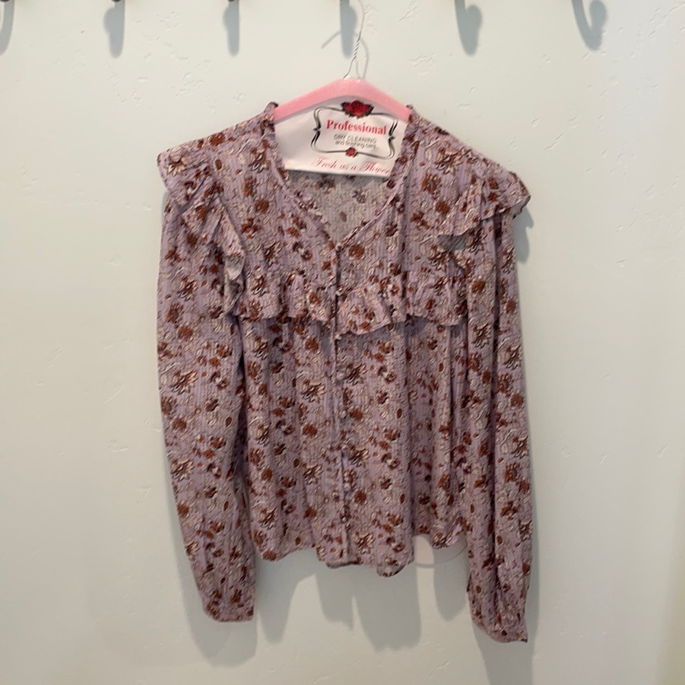 Veronica Beard-VIVECA TOP - LAVENDER MULTI - L